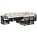 Set Divano da Giardino 11 pcs Nero polyrattan - Foto miniatura 1