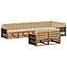 Set di divani da esterno con cuscino 8 pcs Naturale e Beige - Foto miniatura 1