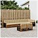 Set di divani da esterno con cuscino 8 pcs Naturale e Beige - Foto miniatura 2