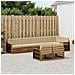 Set di divani da esterno con cuscino 8 pcs Naturale e Beige - Foto miniatura 3