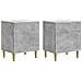 Armadio da Notte 2 pcs Grigio Cemento 43 x 34,5 x 50 cm - Foto miniatura 1