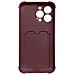 Cover In Silicone Armor Per Xiaomi Redmi 10x 4g / Xiaomi Redmi Note 9 Con Tasca Per Carte Air Bag Lampone - Foto miniatura 1