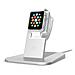 12-1504 Hirise Stand metallico Ricarica Wireless per Apple Watch - Argento - Foto miniatura 3