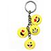 1 Portachiavi 4 Emoji Smile Emoticon Faccine Smile In Plastica - Foto miniatura 1