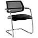 Sedia Visitatore Con Slitta Lithium Ltltn - Schienale In Rete Nero - Rivestimento Eco Nero - Ltltn / en - Foto miniatura 1