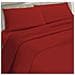 Set Completo Lenzuola 100% Microfibra - Singolo, Lenzuolo Sopra 150 X 290 Cm, Lenzuolo Sotto 80/90 X 190/200 X 25 Cm, 1 Federa 52 X 82 Cm - Bordeaux - Foto miniatura 1