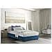 Letto contenitore Matrimoniale francese Silvia Sommier, Made in Italy, Letto con rivestimento in tessuto, Apertura frontale, adatto per materasso cm 140x190, Blu - Foto miniatura 1
