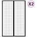 Tende Antimosche per Porta 2 pz con Magneti Nere 220x130 cm - Foto miniatura 2
