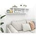 Scaffale TV Parete Rovere Bianco 125x18x23 cm Legno Multistrato - Foto miniatura 3
