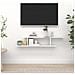 Scaffale TV Parete Rovere Bianco 125x18x23 cm Legno Multistrato - Foto miniatura 1