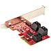 Scheda PCIe SATA - Scheda di espansione SATA PCIe a 6 porte - 6 Gbps - Profilo basso /completo - Connettori SATA impilati - Foto miniatura 3