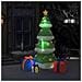 Albero Natale Gonfiabile Decorazioni LED Interno Esterno 240 cm - Foto miniatura 1