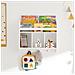 Scaffale Per Bambini Scaffale A Muro Con 3 Ganci Armadio Con Ripiani Per Libri E Decorazioni Bianco 60x18x51cm Kmb46-w - Foto miniatura 2