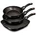 Black Rose Set Di 2 Padelle Et Bistecchiera Induzione 20-24-28cm In Alluminio Antiaderente Nero - Foto miniatura 3