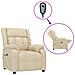Poltrona Elettrica Reclinabile Crema In Tessuto - Foto miniatura 2