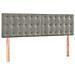 Giroletto A Molle Con Materasso Grigio Chiaro 140x200cm Velluto - Foto miniatura 3