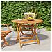 Tavolo Da Giardino Pieghevole 90x75 Cm Legno Massello Acacia - Foto miniatura 1