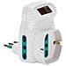 Adattatore Triplo 10a Schuko 10/16a Fme Bianco Con Interruttore Termico - Foto miniatura 1
