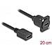 Cavo Hdmi Tipo D Femmina-femmina Nero Da 20 Cm - Foto miniatura 4