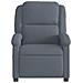 Poltrona Reclinabile Grigio Scuro In Velluto - Foto miniatura 11