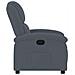 Poltrona Reclinabile Grigio Scuro In Velluto - Foto miniatura 4