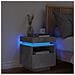 Comodino Con Luci Led Grigio Cemento 40x39x48,5 Cm - Foto miniatura 1
