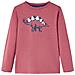 Maglietta Da Bambino A Maniche Lunghe Stampa Dinosauro Rosso Scuro 140 - Foto miniatura 1