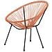 Sedia Spaghetti Rattan Arancione Acapulco Ii - Foto miniatura 5