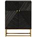 Credenza Nera 55x30x76 Cm In Legno Massello Di Mango E Ferro - Foto miniatura 3