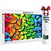 Set Di Pittura A Diamante Immagine 25 X 50 Cm Farfalle Colorate - Foto miniatura 1