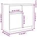 Credenza con Cassetto Bianco 71x35x65 cm in Legno Multistrato - Foto miniatura 4