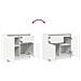 Credenza con Cassetto Bianco 71x35x65 cm in Legno Multistrato - Foto miniatura 5