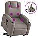 Poltrona Alzapersona Massaggiante Reclinabile Tortora Tessuto - Foto miniatura 2
