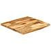 Piano Tavolo 80x80x3,8cm Bordi Vivi Legno Massello Mango Grezzo - Foto miniatura 2