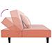 Lusso Casadino -  Divano Letto A 2 Posti Con 2 Cuscini Rosa In Velluto - Foto miniatura 6