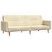 Divano Letto a 2 Posti Crema in Tessuto - Foto miniatura 1