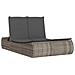 Lettino Prendisole Doppio con Cuscini Grigio in Polyrattan - Foto miniatura 1