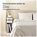 Tavolino Da Notte Stretto Di 20 Cm Di Larghezza Con Cassetto A Design Ondulato, Tavolino Stretto Per Divano, Tavoli Da Notte Per Camera Da Letto E Soggiorno, Colore Bianco E Legno 20 X 35 X 60 Cm Fbt111-w - Foto miniatura 2