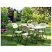 Set Da Pranzo Da Giardino 4 Posti Cugnoli Pieghevole Bianco - Foto miniatura 1