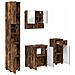 Set di mobili per il bagno 4 pcs Rovere fumo 61 x 35 x 64 cm - Foto miniatura 1