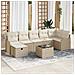 Set Divano da Giardino con cuscino 8 pcs Beige Poly Rattan - Foto miniatura 2