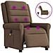 Poltrona Massaggiante Reclinabile Elettrica Marrone in Tessuto - Foto miniatura 1
