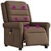 Poltrona Massaggiante Reclinabile Elettrica Marrone in Tessuto - Foto miniatura 2