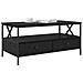 Tavolino da salotto with Drawer Rovere nero 100 x 51 x 45 cm - Foto miniatura 3