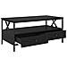 Tavolino da salotto with Drawer Rovere nero 100 x 51 x 45 cm - Foto miniatura 5