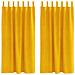 Tende con tende 2 pcs Giallo senape 140 x 175 cm Velluto - Foto miniatura 1
