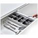 Organizzatore Posate Compatto Drawerstore Grande 48 Scomparti Conservazione Efficiente Design Grigio Ideale Per Cassetti Da Cucina - Foto miniatura 3