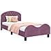 Struttura letto bambini con testata Viola 90 x 200 cm Velluto - Foto miniatura 1