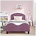 Struttura letto bambini con testata Viola 90 x 200 cm Velluto - Foto miniatura 3