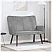 Sofa a Due Posti Grigio chiaro 115 x 61 x 87 cm Velluto - Foto miniatura 2